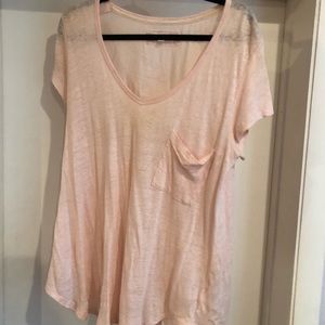 Long flowy pink pocket t from Anthropologie